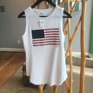 American Flag Sequin Tank Top NWT